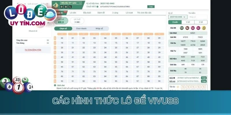 Các hình thức lô đề Vivu88
