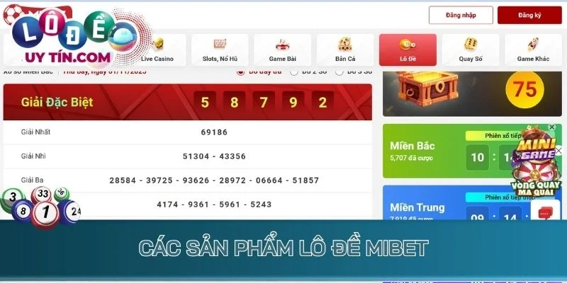 Các sản phẩm lô đề mibet