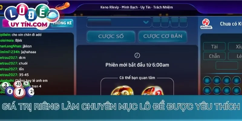 Giá trị riêng làm chuyên mục lô đề được yêu thích