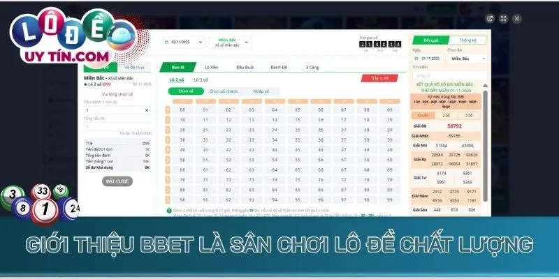 Lô Đề Bbet - Chinh Phục Số Đẹp Nhận Thưởng Tiền Tỷ Mỗi Ngày 1 Giới thiệu BBet là sân chơi lô đề chất lượng