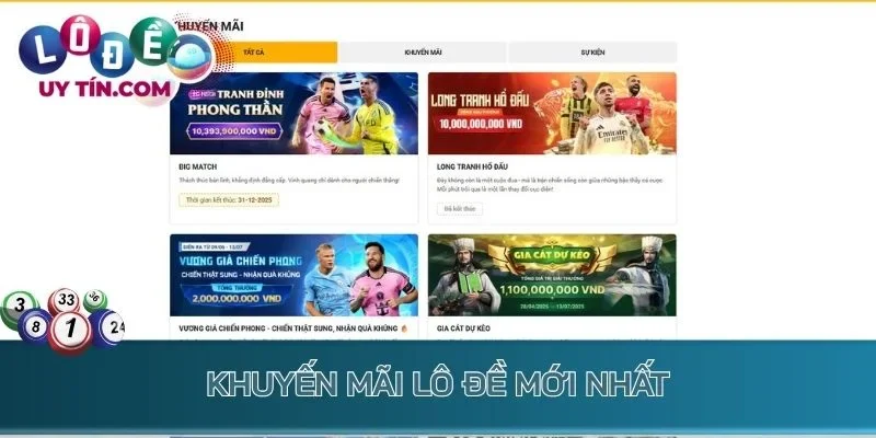 Khuyến mãi lô đề mới nhất