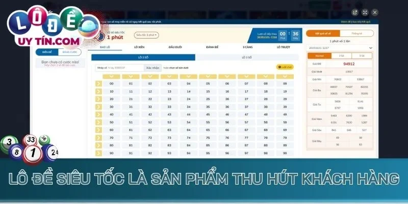 Lô Đề Bbet - Chinh Phục Số Đẹp Nhận Thưởng Tiền Tỷ Mỗi Ngày 2 Lô đề siêu tốc là sản phẩm thu hút khách hàng