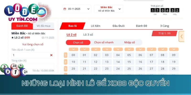 Những loại hình lô đề XO88 độc quyền